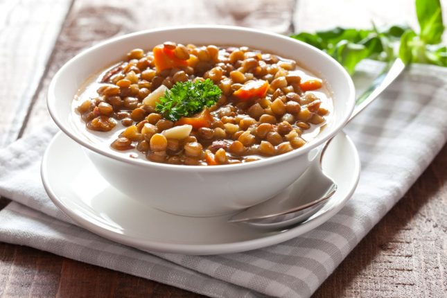 Zuppa di quinoa e lenticchie