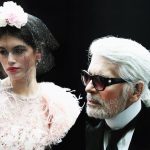 Karl Lagerfeld alla sfilata Chanel Haute Couture Primavera/Estate 2018