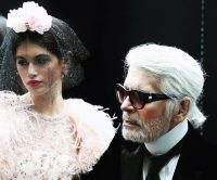 Karl Lagerfeld alla sfilata Chanel Haute Couture Primavera/Estate 2018
