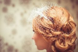 Punti luce per capelli: swarovski, blu, a spirale