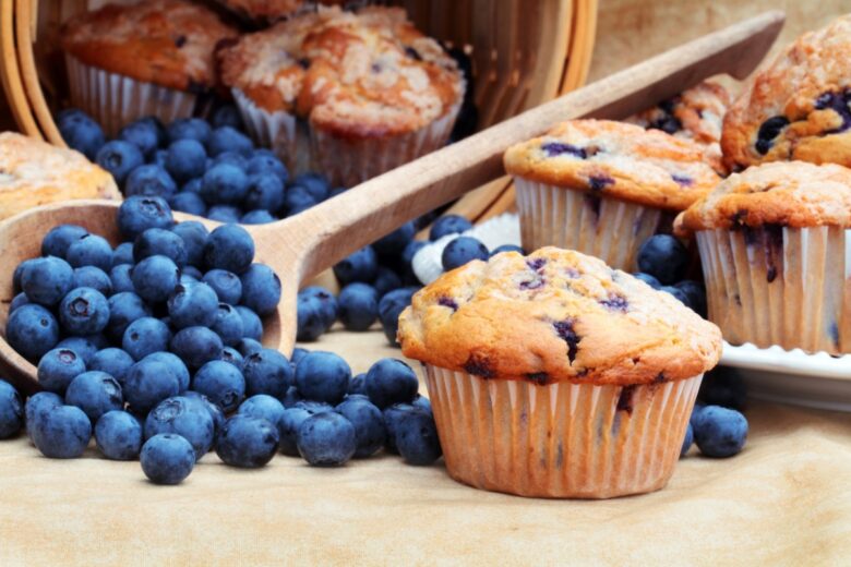 Muffin senza glutine con mirtilli