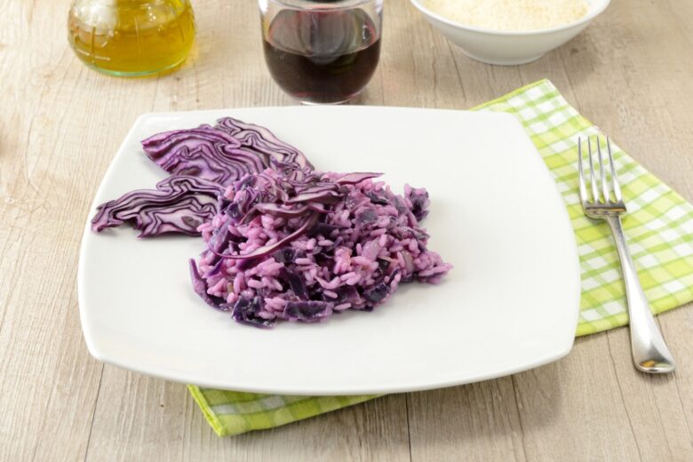 Risotto con la verza rossa