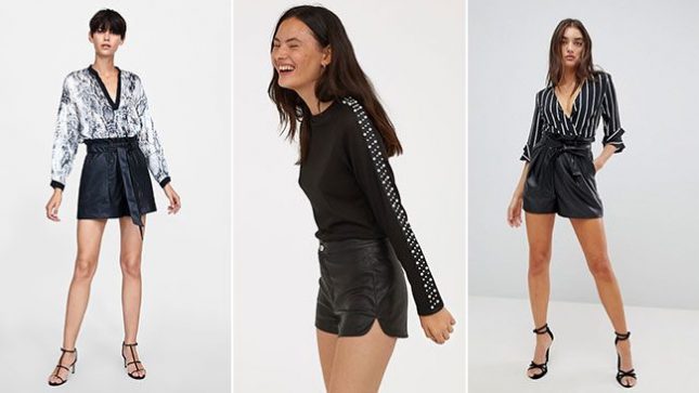 Shorts di pelle
