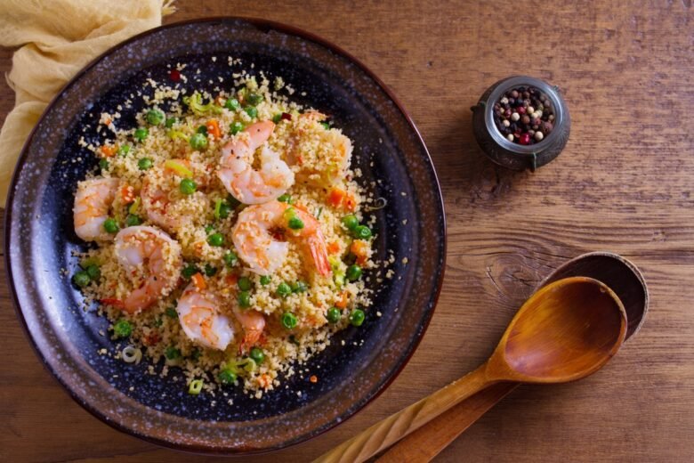 Cous cous gamberi e piselli