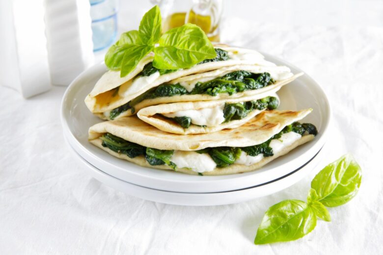 Piadina stracciatella e cime di rapa