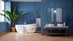 Bagno arredato in stile minimal e moderno