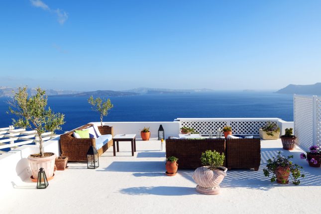Come arredare il terrazzo in stile Grecia
