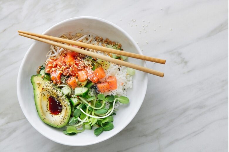 riso salmone e avocado