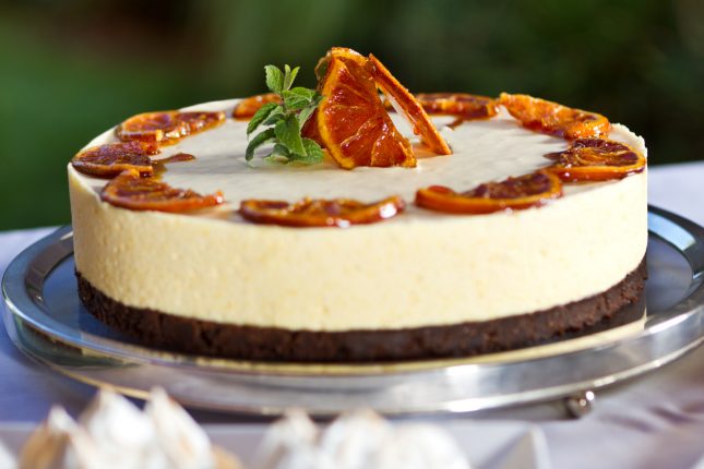 Cheesecake arancia e cioccolato