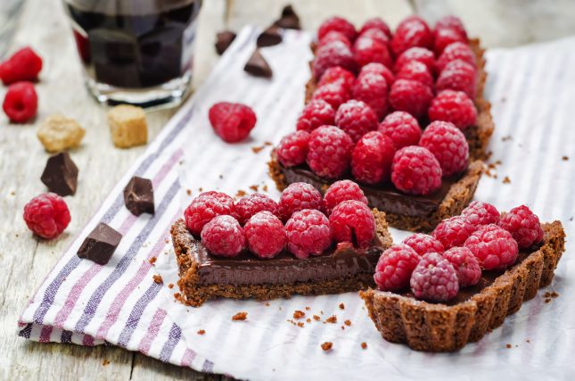 Crostata cioccolato e lamponi