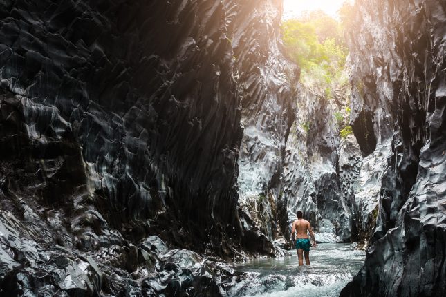 Gole dell'Alcantara in Sicilia escursioni e mappe