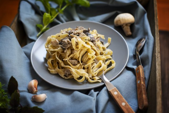 Pasta alla boscaiola bianca
