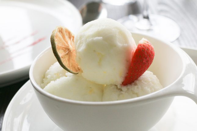 Sorbetto al limone senza albume
