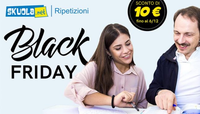 Black Friday: sconti su Skuola.net | Ripetizioni per un aiuto alla pagella di tuo figlio