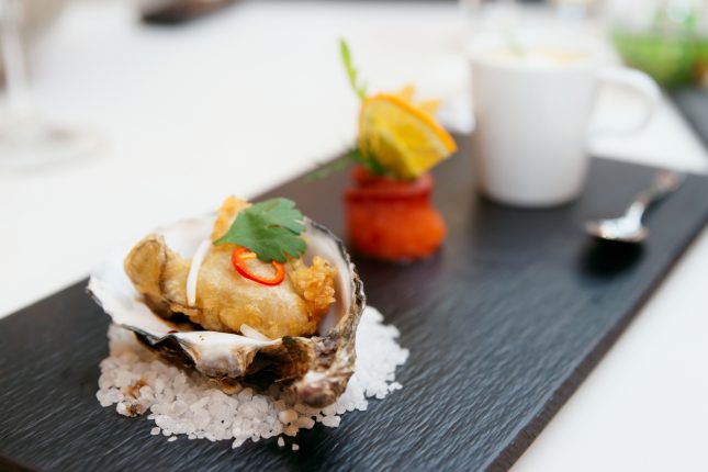 Ostriche in tempura