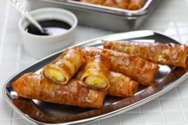Turon ricetta degli involtini di banana