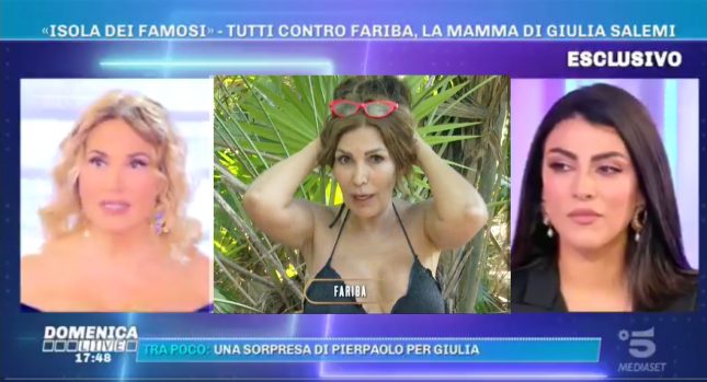 Isola dei famosi, Fariba senza veli: interviene Giulia Salemi