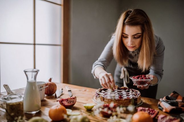 decorazione torta frutta