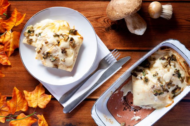 Crepes ai funghi porcini e fontina