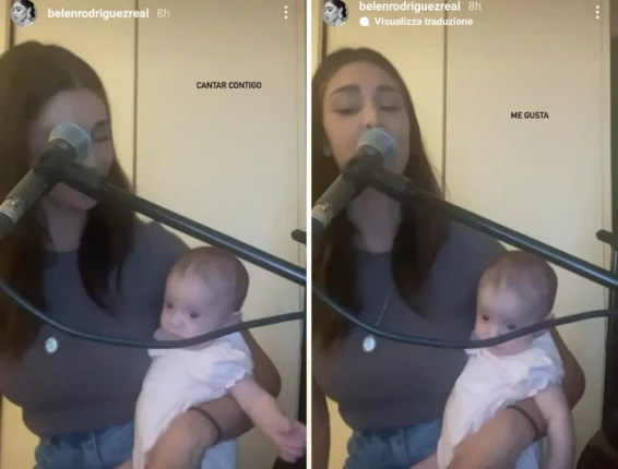 Belen e la serenata per la figlia, il video