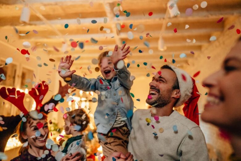 Bambini e genitori a natale