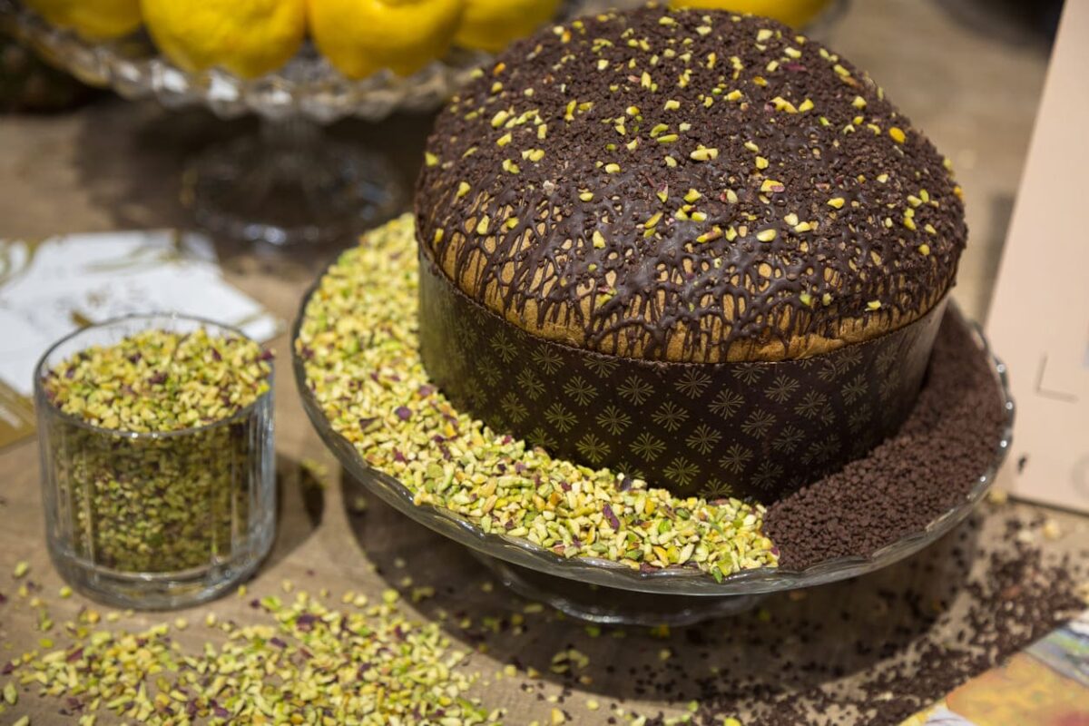 Panettone al cioccolato e pistacchio