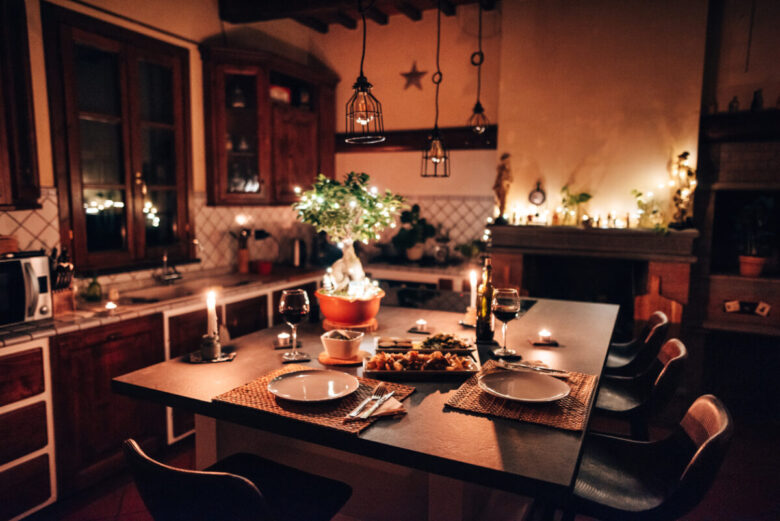 casa addobbata per natale