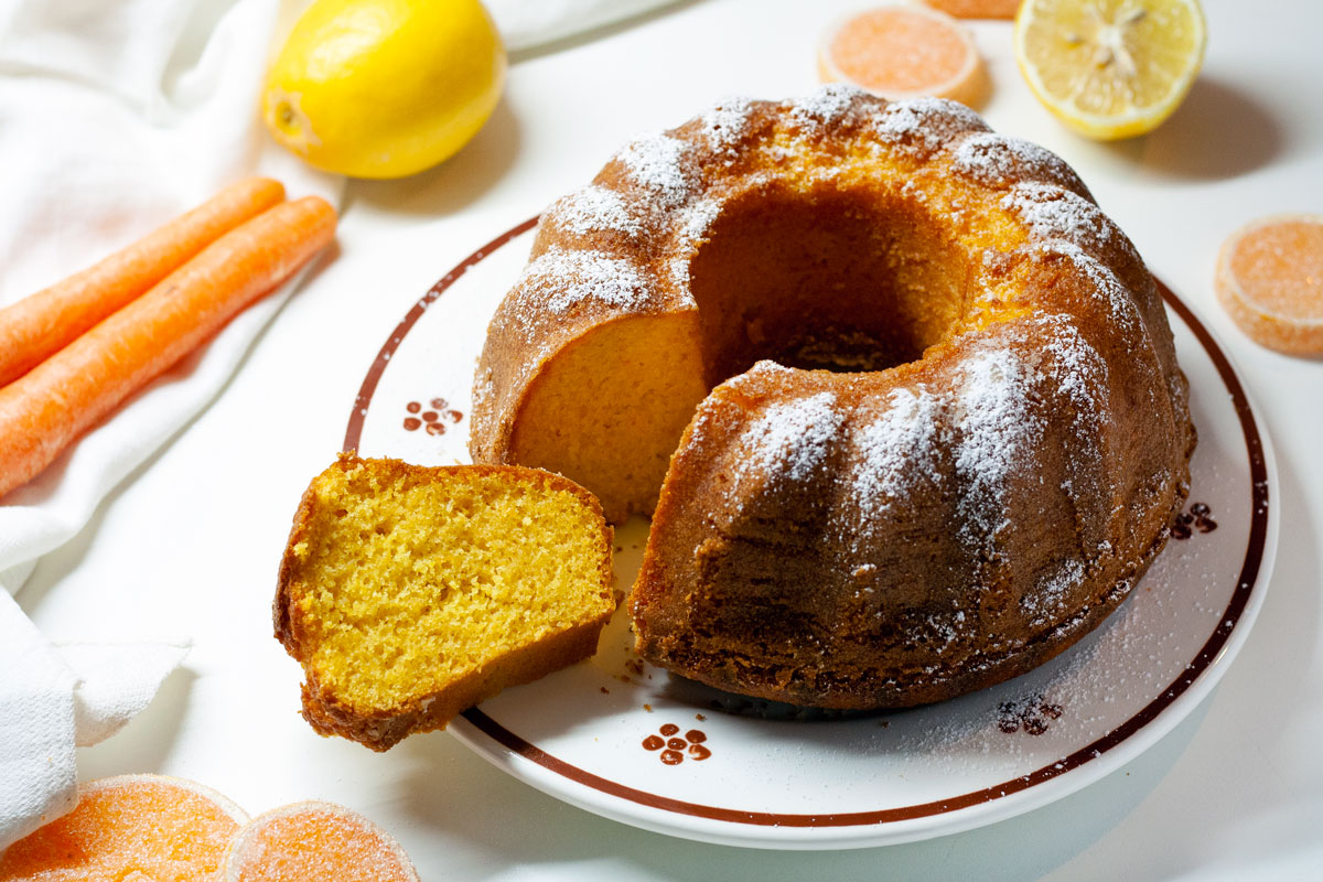 Torta ace con carote arancia e limone