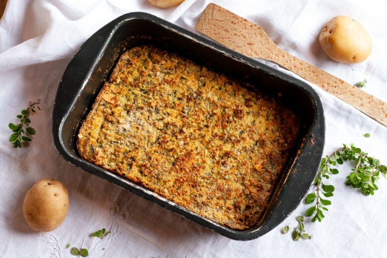 Polpettone alla ligure con patate e fagiolini
