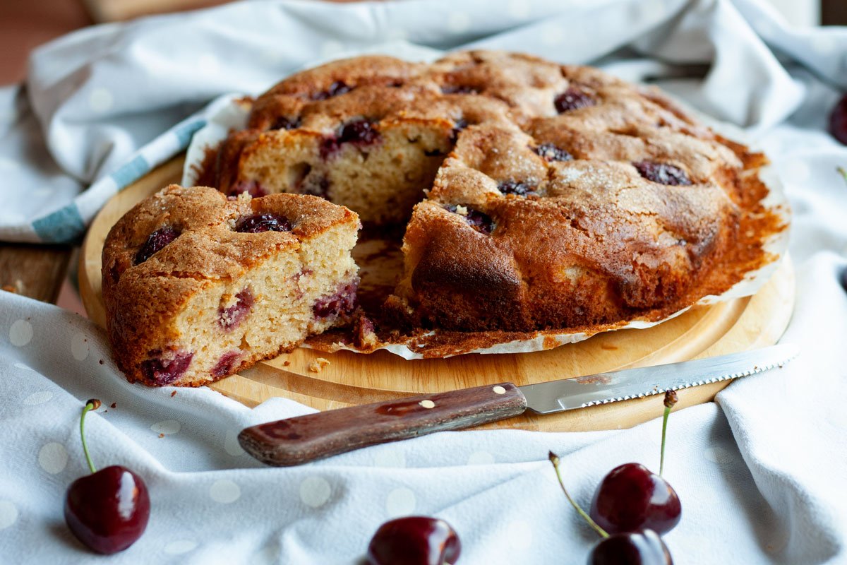 Torta di ciliegie e ricotta morbidissima
