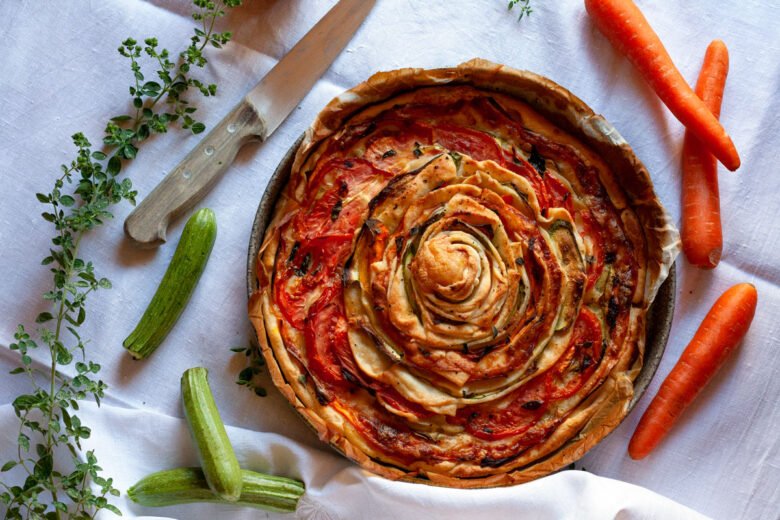 Torta salata estiva a spirale