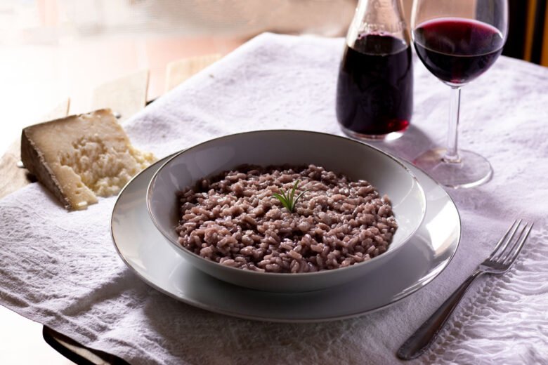 Risotto al Barbera e Castelmagno