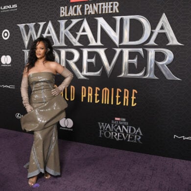 Rihanna alla premiere di Black Panther: Wakanda Forever
