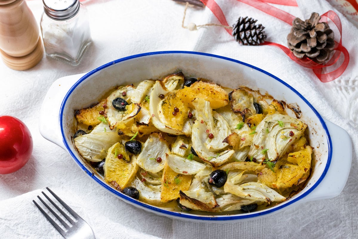 Finocchi e arance cotte al forno