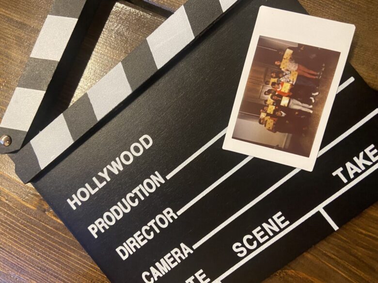 Ciak e foto polaroid del progetto i nostri sogni