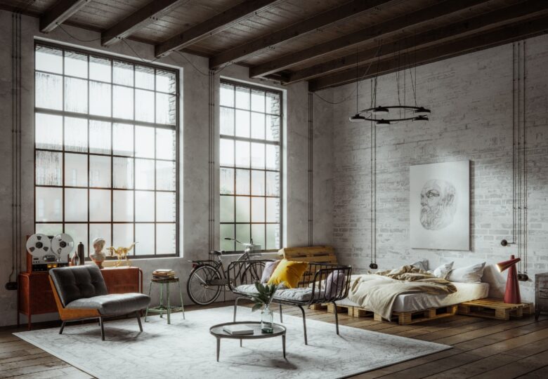Pavimento in stile industriale