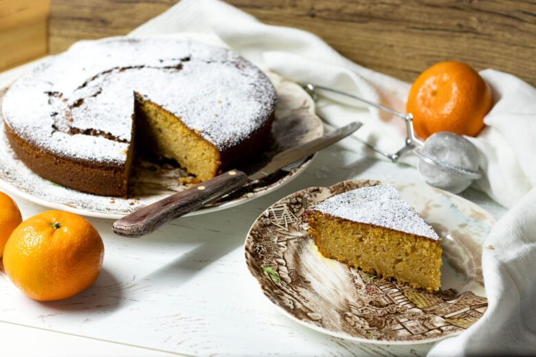 Torta morbida di clementine e farina di castagne