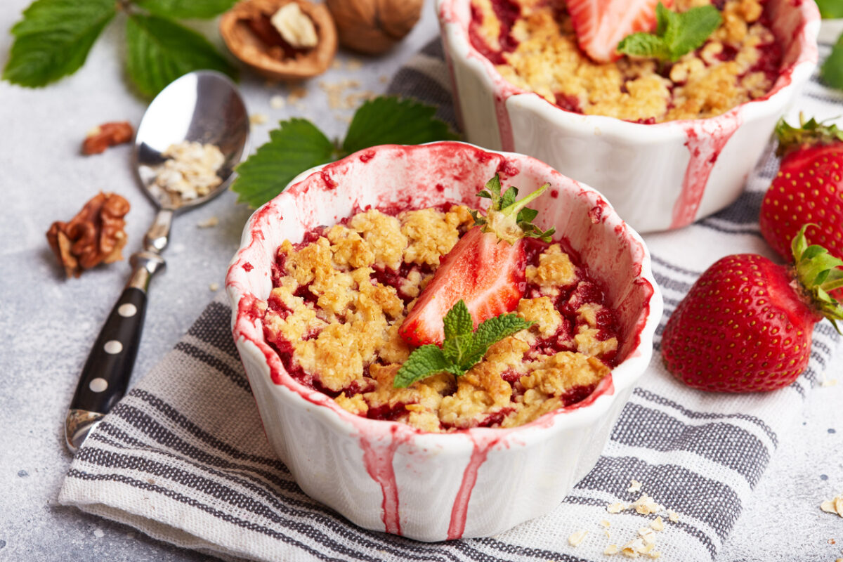 Crumble di fragole light, per peccare senza sensi di colpa