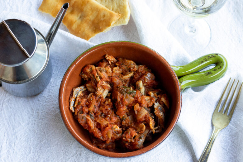 Bagnun d'acciughe, piatto tipico della cucina ligure