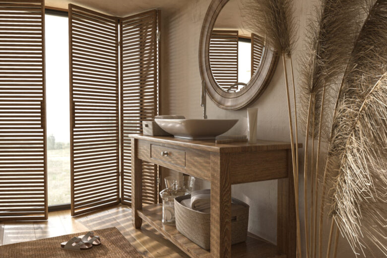 Come arredare il bagno in stile naturale