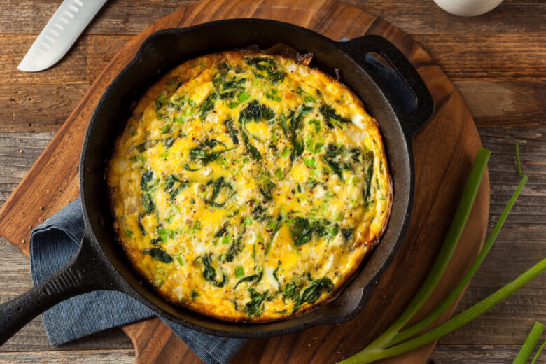Frittata di spinaci e stracchino