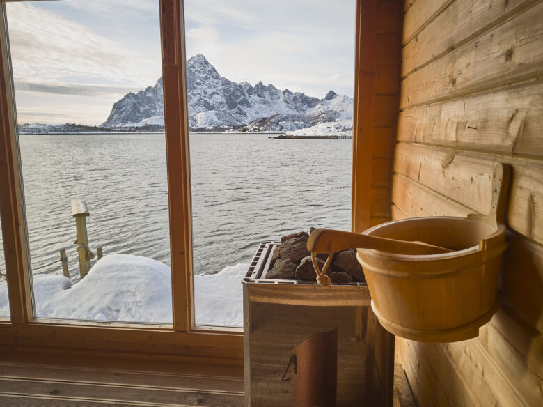 Sauna norvegese con splendida visita