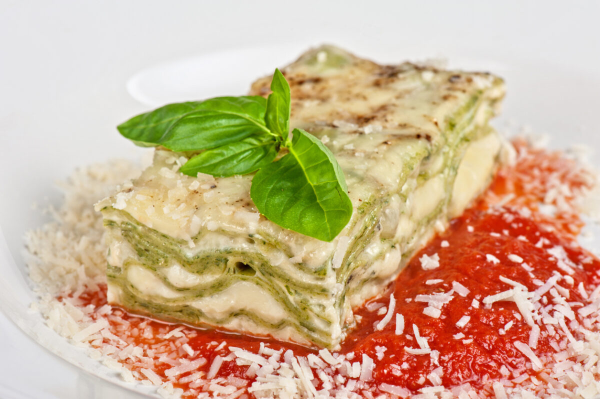 Lasagne ai pistacchi e taleggio