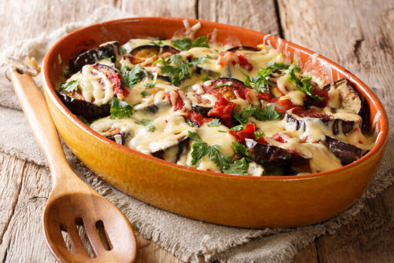 Melanzane al forno gratinate con mozzarella