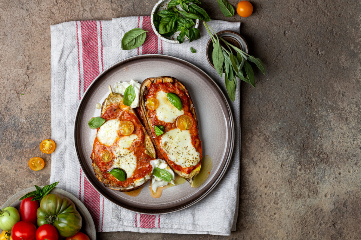 melanzane al forno gratinate con mozzarella