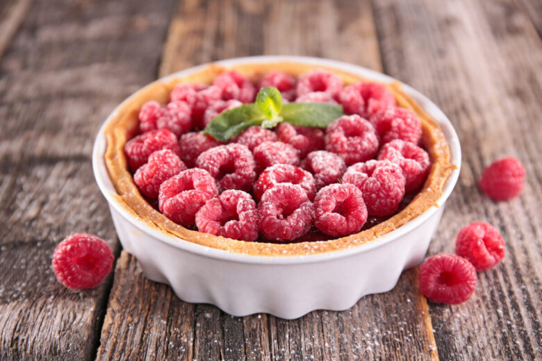 Crostata ai lamponi e yogurt