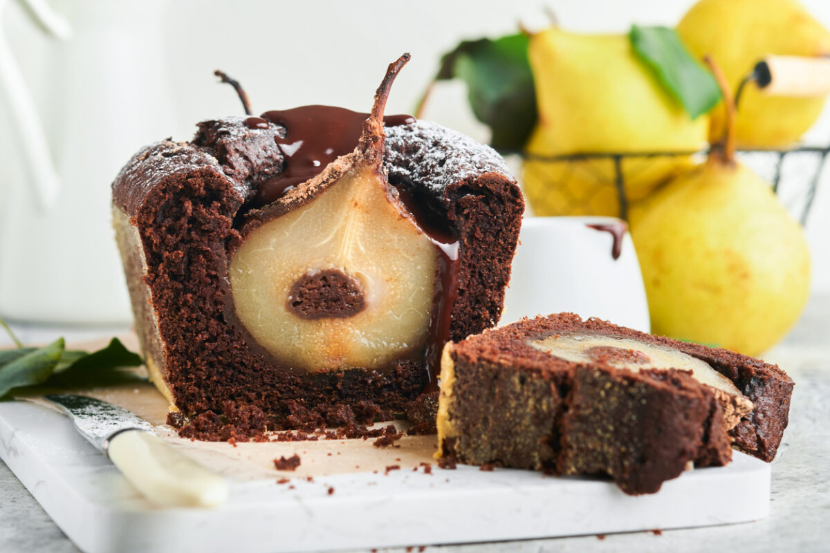 Plumcake alle pere, ricotta e cioccolato