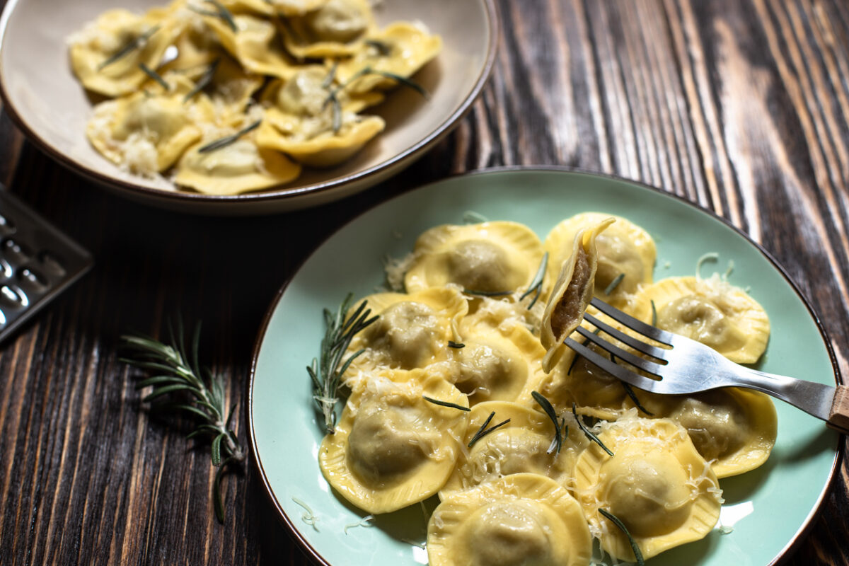 Ravioli ai porcini e brie