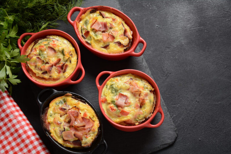 Soufflè al formaggio e prosciutto