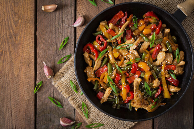 Tacchino con peperoni al forno